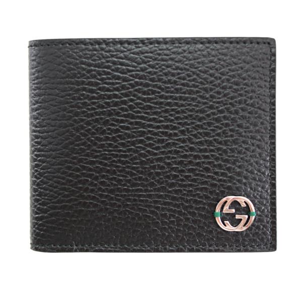 GUCCI グッチ 財布 二つ折り財布 メンズ財布 新品 黒/バイカラー GUCCI グッチ 財布 二つ折り財布 メンズ財布 新品 黒/バイカラー