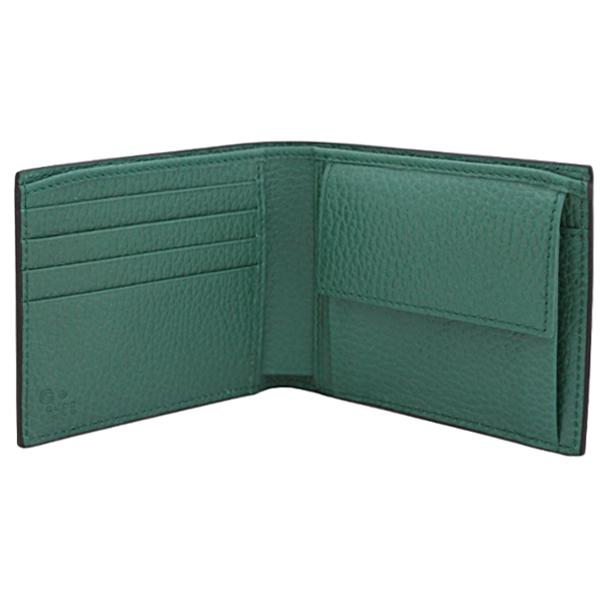 て*ん様 【美品】GUCCI グリーン 二つ折り財布 レザー ダブルG 二つ折りウォレット ・グリーン レザー | GUCCI公式