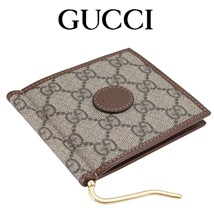 GUCCI グッチ 財布 メンズ マネークリップ 新品 PVC GG GUCCI グッチ 財布 メンズ マネークリップ 新品 PVC GG