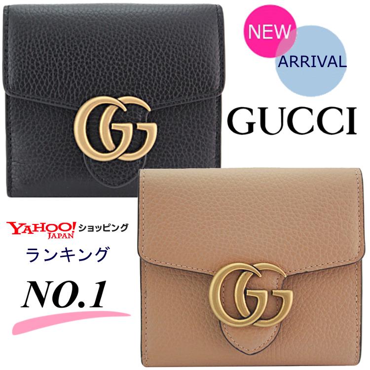 GUCCI グッチ 財布 新作 レディース 二つ折り財布 新品 黒 GUCCI グッチ 財布 新作 レディース 二つ折り財布 新品 黒