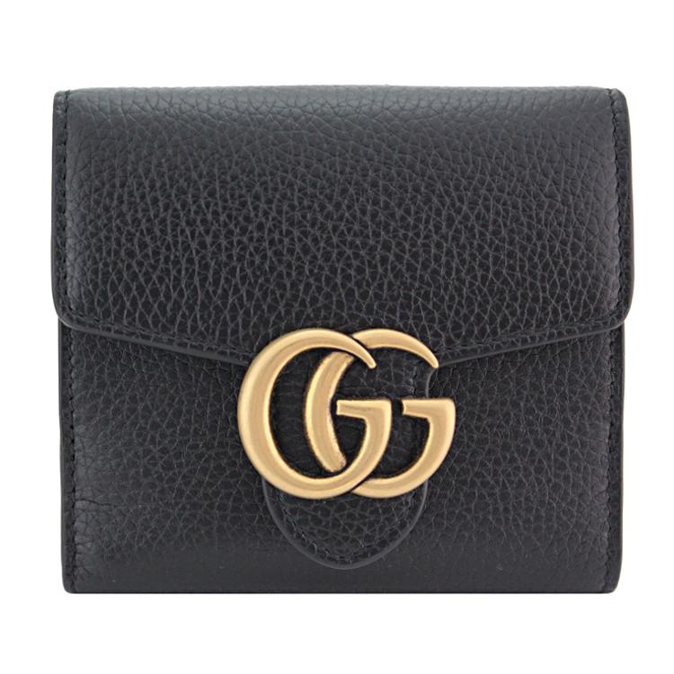 GUCCI グッチ 財布 新作 レディース 二つ折り財布 新品 黒 GUCCI グッチ 財布 新作 レディース 二つ折り財布 新品 黒