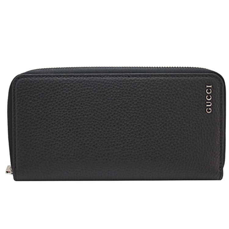 GUCCI ブラック レザー 長財布 GUCCI（グッチ） 財布 長財布 メンズ ラウンドファスナー長財布 新品