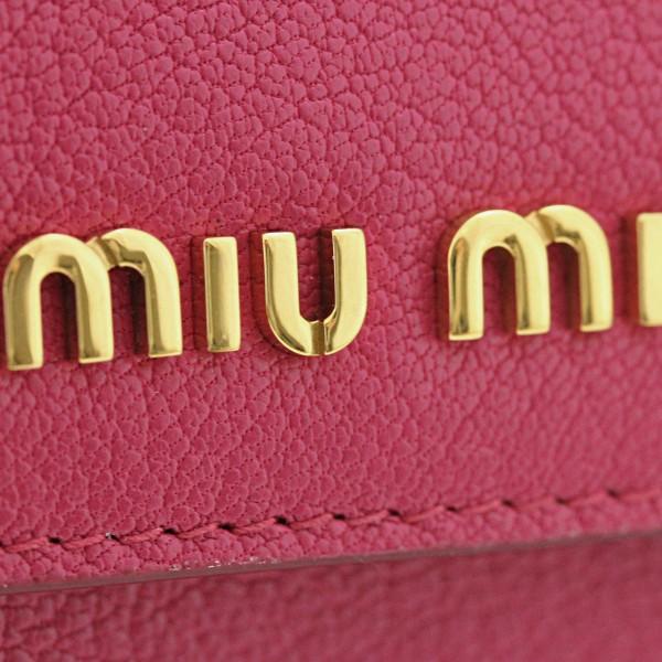 【中古品/USED】 ミュウミュウ miumiu 財布 新作 三つ折り財布 レディース ミニ財布 ピンク アウトレット 5MH021 【2354293046】(13065円)
