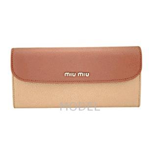 ミュウミュウ miumiu 財布 サイフ さいふ ピンク MIUMIU バイカラー マドラス 長財布 5M1109 :miumiu112