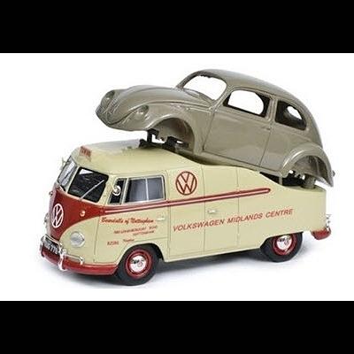 Schuco(シュコー) VW T1b Midlands Centre with Beetle Body(1/18) 450016300