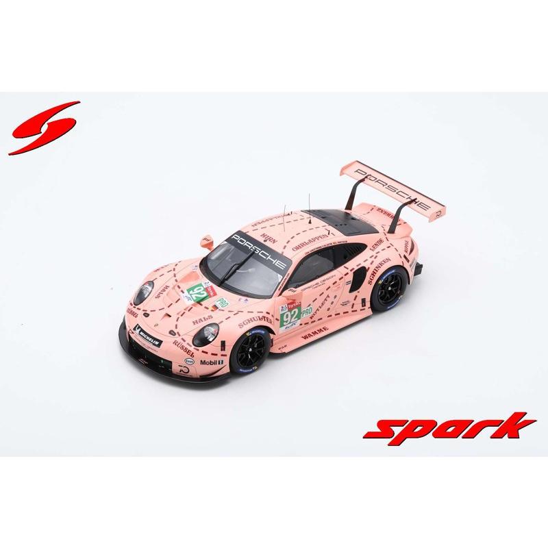 スパーク、レーシングカーのミニカーはss43で！Spark 1/18 (18S393) Porsche 911 RSR #92 Porsche GT Team Winner LMGTE Pro class 24H Le Mans 2018