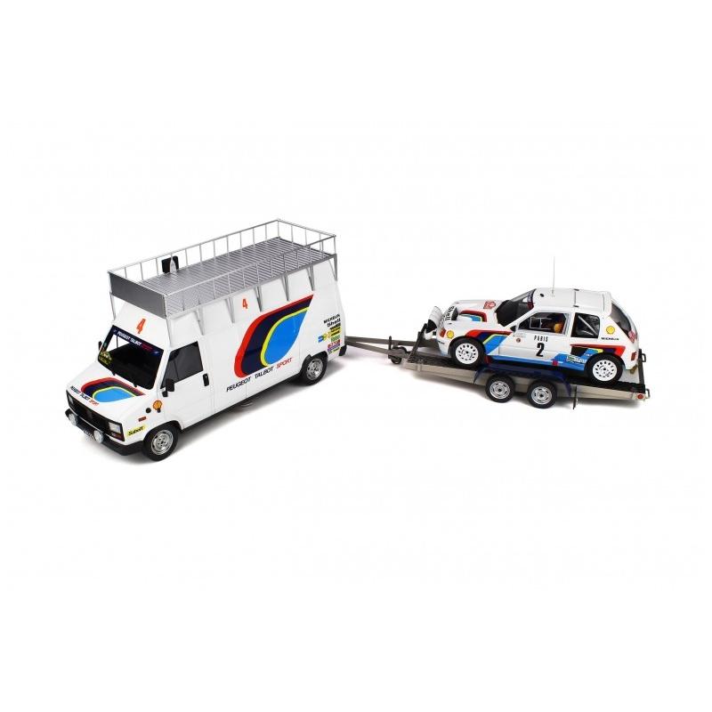 Otto mobile 1/18 (OT328) Pack rallye Monte-Carlo 1985 - Peugeot 205