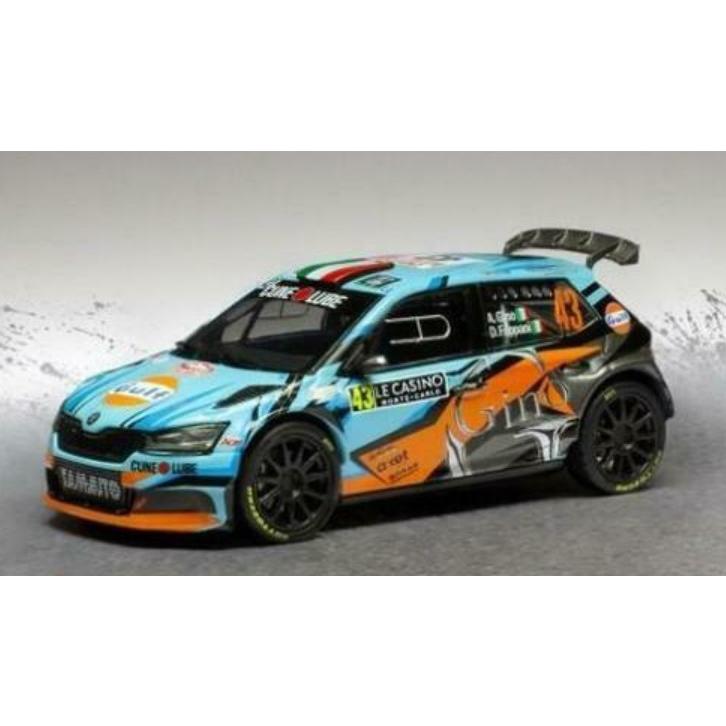 Ixo 1:43 Skoda Fabia R5 EVO #43 Rallye Monte Carlo 2020 Gino, Fappani RAM750 modèle voiture