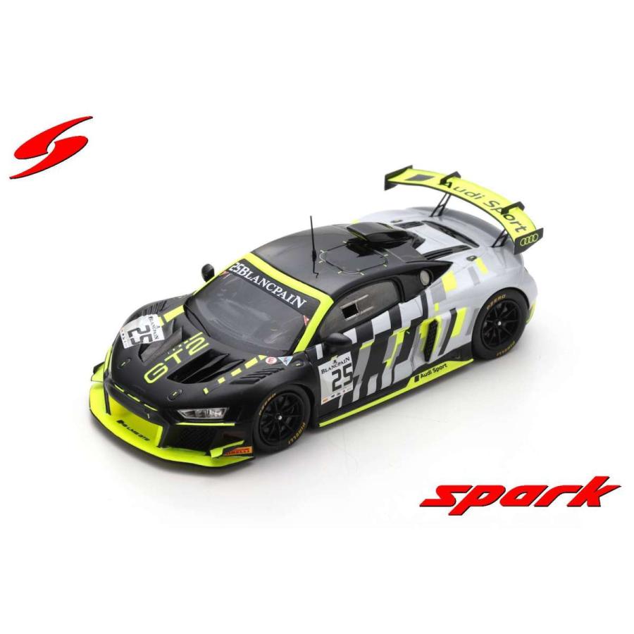 Diecast model cars Audi R8 1/18 Spark LMS GT2 metallic grey/Dekor 2020 véhicule de présentation