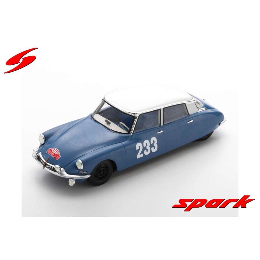 Spark 1/43 (S5531) Citroen DS19 #233 2nd Rally MonteCarlo 1963
