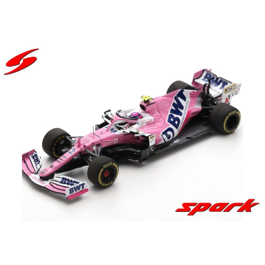 Spark 1/43 (S6475) BWT RACING POINT RP20 NO.18 BWT RACING POINT F1 TEAM 7TH STYRIAN GP 2020 LANCE STROLL
