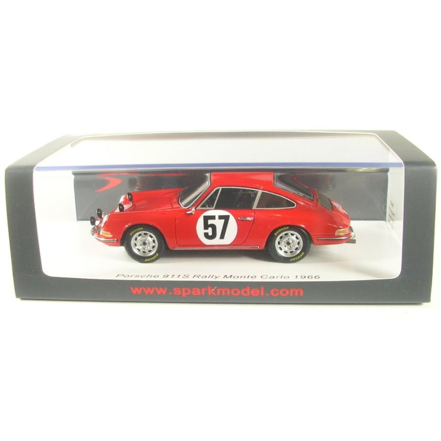 Spark 1/43 (S6603) Porsche 911S #57 Rally Monte Carlo 1966の画像