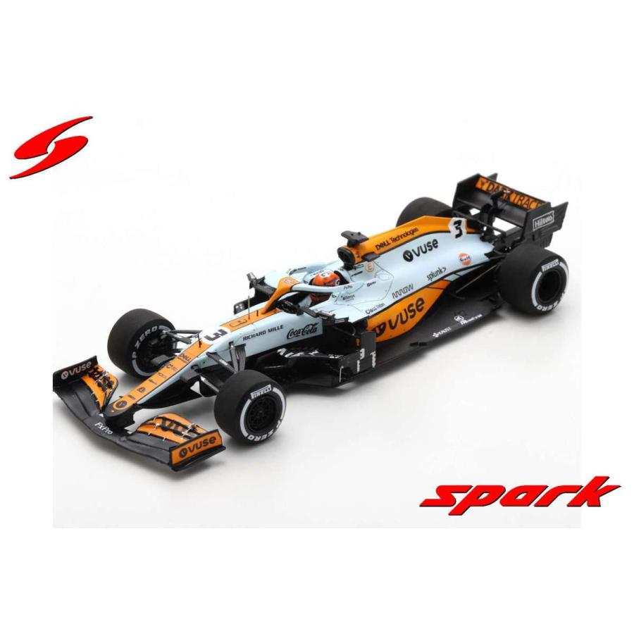 スパークモデル Spark 1/43 (S7678) McLaren MCL35M #3 Monaco GP 2021