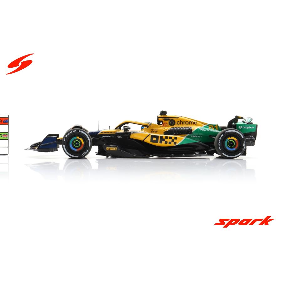 Spark 1/43 (S9539) McLaren Formula 1 Team MCL38 #81 2nd Monaco GP 2024 Oscar Piastri_1
