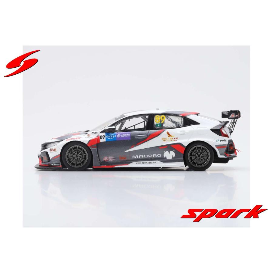 Spark 1/43 (SA184) Honda Civic Type R TCR #89 MacPro Racing Team WTCR Macau Guia Race 2018の画像