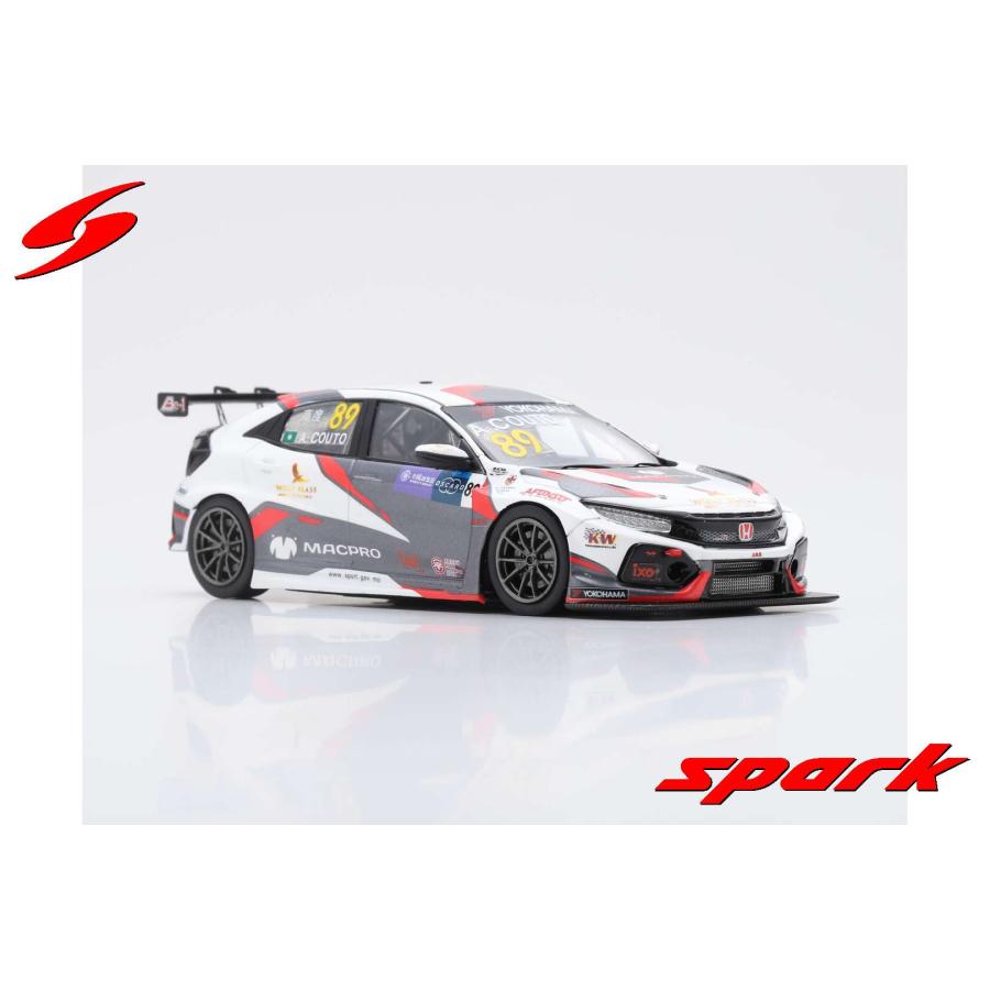 Spark 1/43 (SA184) Honda Civic Type R TCR #89 MacPro Racing Team WTCR Macau Guia Race 2018の画像