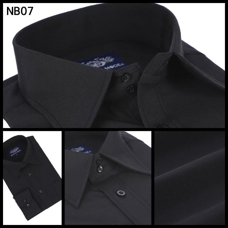 黒ワイシャツ 長袖 黒シャツ 形態安定 メンズ 3枚セットNB04 NB05 NB07