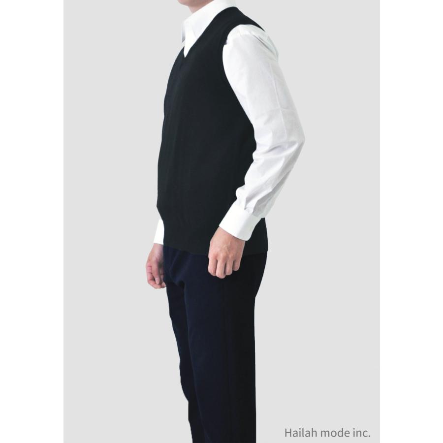 薄くても暖かい ニットベスト 洗える ウール ビジネス メンズ ジレ セーター Vネック 大きいサイズ 伸縮性 シンプル 無地 秋冬 |  | 05