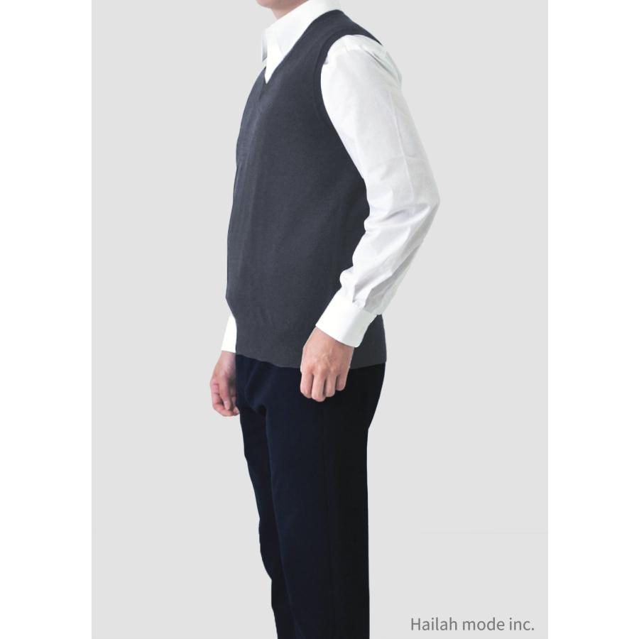 薄くても暖かい ニットベスト 洗える ウール ビジネス メンズ ジレ セーター Vネック 大きいサイズ 伸縮性 シンプル 無地 秋冬 |  | 09