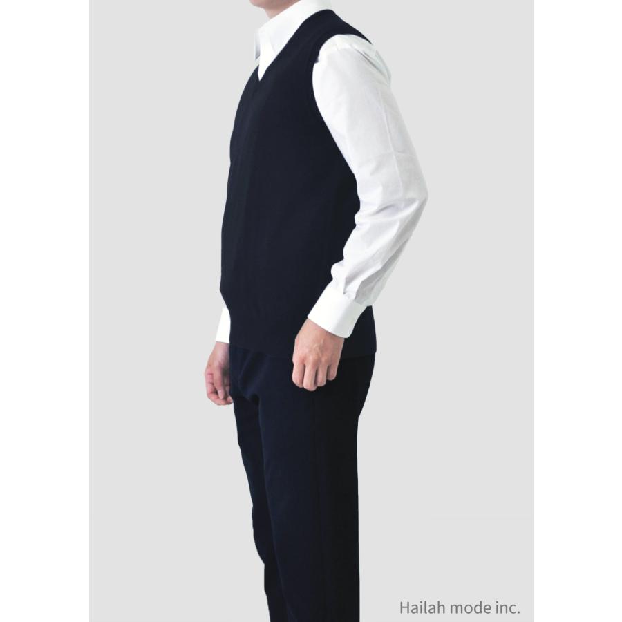 薄くても暖かい ニットベスト 洗える ウール ビジネス メンズ ジレ セーター Vネック 大きいサイズ 伸縮性 シンプル 無地 秋冬 |  | 07