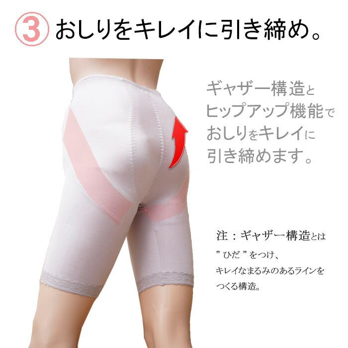 ガードル ロング 骨盤ガードル 産後ガードル ハイウエスト 補正下着 ガードルショーツ 大きい サイズ ぽっこりお腹 補 | モデルルック | 07