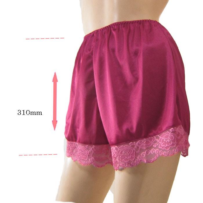 ショート パンツ 短パン 春 ルームウェア キュロット シンプル  キュロット ランジェリー フレアパンツ  透けない インナー 光沢  フォーマル　診察  レントゲン | モデルルック | 01