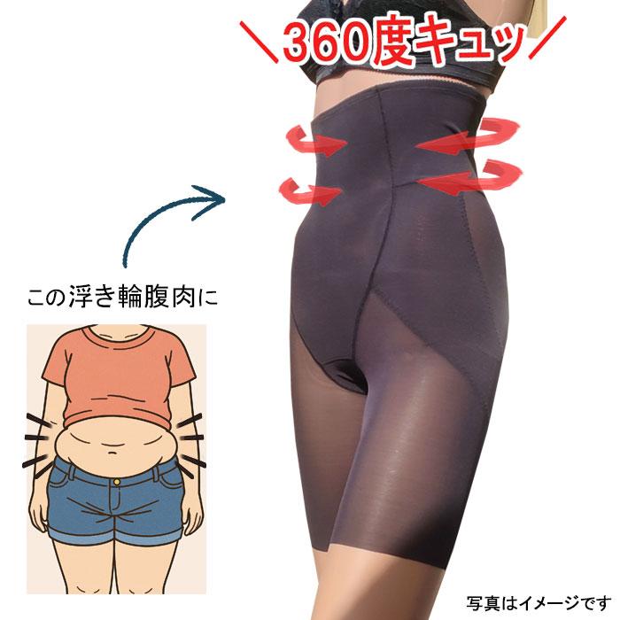 夏 用 ハイウエストガードル 体型カバー ロング ガードル 大きいサイズ レディース ハイウエスト ガードル 産後 着圧 | モデルルック | 04