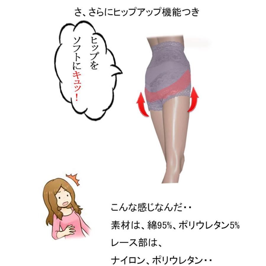 綿 ガードル  ハイウエスト ショーツ すっぽり 深め レディース   綿100% 弱 コットン 温活 腹巻き 腹巻  ハイウェスト 保温 冷え性対策 深ばき モデルルック | モデルルック | 09