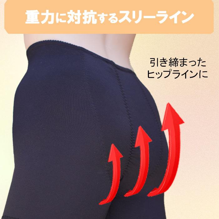 あったかインナー  ヒップメイク 防寒 あったかい 裏起毛 ニーロングガードル  ガードル  レディース  おしゃれ ヒップアップ  暖かい 温活 あったか | モデルルック | 04