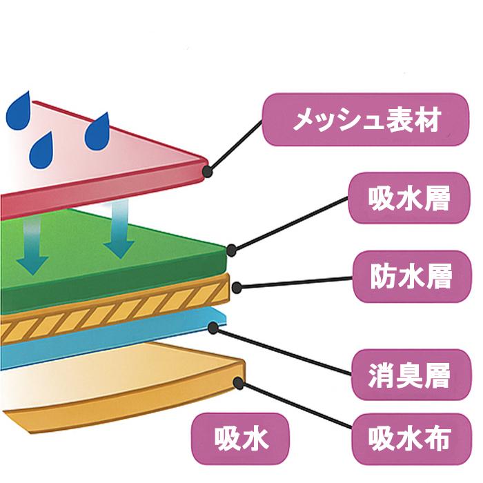 尿モレ インナー トイレが近い 下着 更年期 尿モレ 対策 笑うと漏れる くしゃみ 吸水ショーツ パンツ レディース 下着が濡れる 不安  夜 臭い防止 | モデルルック | 07
