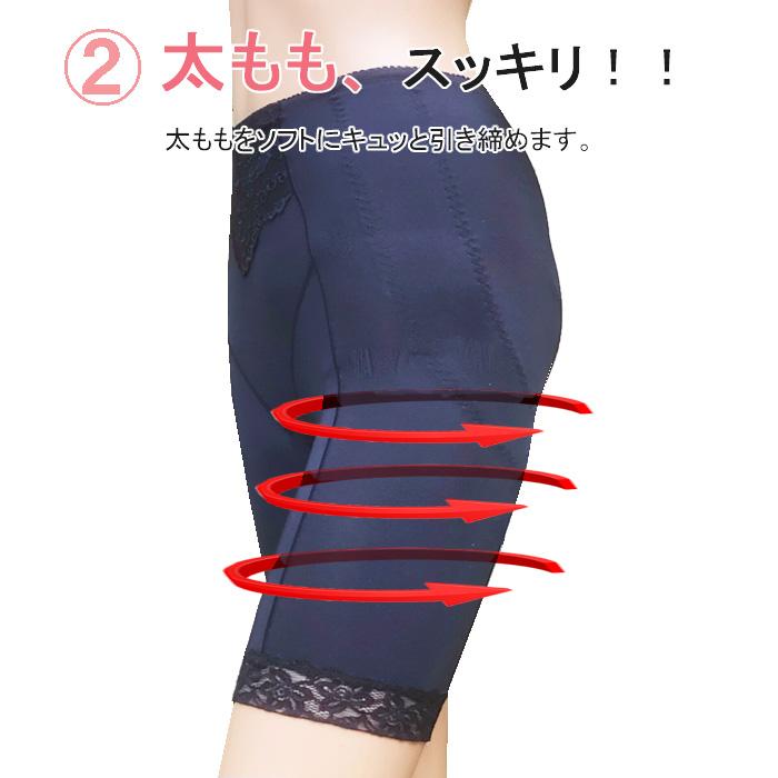 骨盤ガードル 産後ガードル 補正下着 補整下着 ヒップアップ ロングガードル ソフト タイプ 太もも お腹 引き締め レディース ガードル | モデルルック | 06