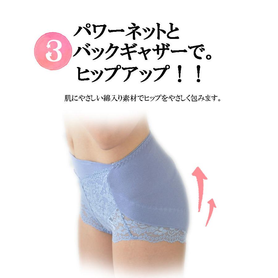 綿100% 弱 ガードル ショーツ  抗菌防臭 綿 補正下着  開運 赤 レッド  ショート ヒップアップ  ハイウエスト  大きいサイズ レディース | モデルルック | 08