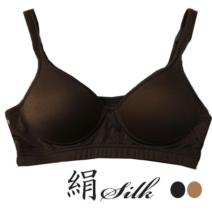 潤い 絹100% 弱 ノンワイヤ ブラジャー   ナイトブラ お休みブラ  敏感肌・乾燥肌　シルク100%弱）シルク |  | 01