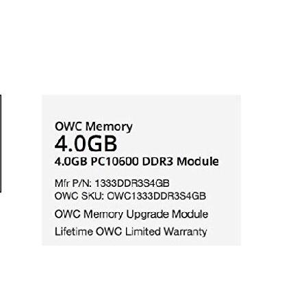 激安買取相場 OWC 2011 MacBook Pro対応 4GB DDR3 1333MHz SO-DIMMメモリ (OWC1333DDR3S4GB)