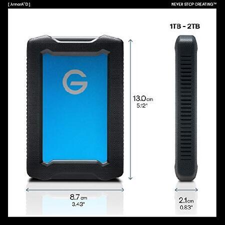 G-Technology 1TB アーマーATD ポータブル外付けハードドライブ - USB-C, USB 3.1 Gen 1｜modena｜03