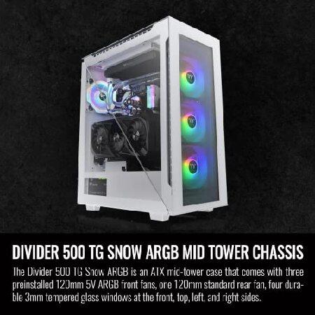 新規値下げ サーマルテイク ディバイダー500 TG ホワイトエディション ARGB ATX ミッドタワー ケース