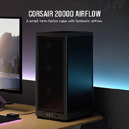 【最安値挑戦！】 Corsair 2000D Airflow ミニITX PCケース - スチールメッシュパネル - 3スロットGPUサポート - 冷却最適化 - モダンフロントパネルI/O - ブラック