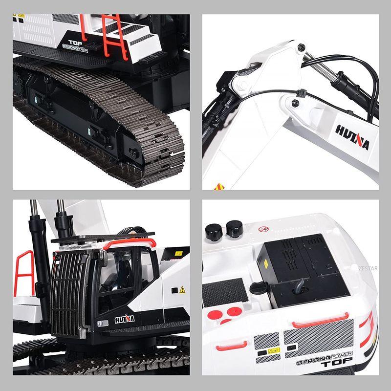 億騰 最新型 ショベルカー ラジコン RC 合金強化版 掘削機 2.4GHz無線 22CHパワーショベル 無限旋回 底盤合金強化 LEDライ 自動車