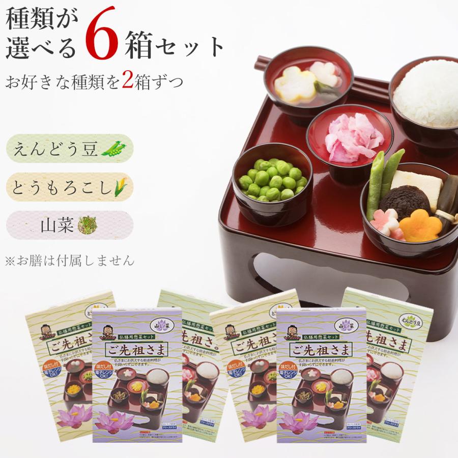 ご先祖さま 種類が選べる 6個セット 6箱 フリーズドライ 霊供膳 精進