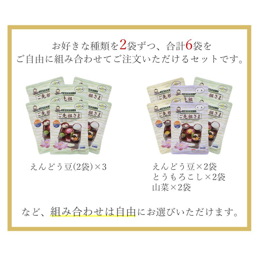 ご先祖さま エコパッケージ 種類が選べる 6個セット 6袋 ご先祖様