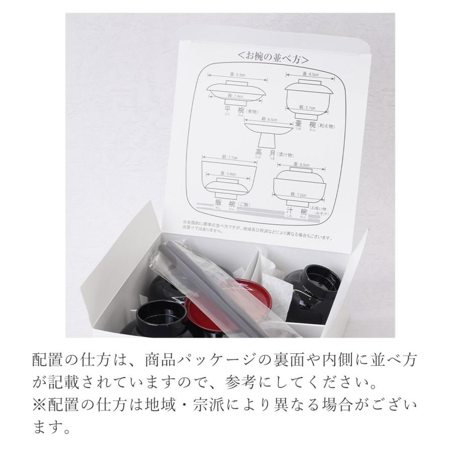 仏膳 仏器膳 黒内朱 仏膳セット 御霊供膳 5寸 5.5寸 6寸 6.5寸 7寸 8寸