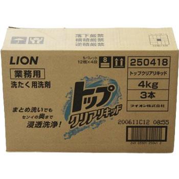 在庫限りで終了】トップ クリアリキッド 4kg 3本入 ライオン 洗濯