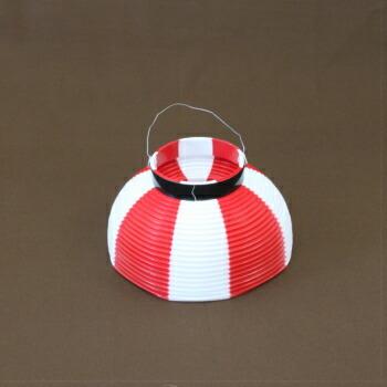 ポリ提灯中 赤／白 お祭り ちょうちん 飾り 屋台 業務用 イベント