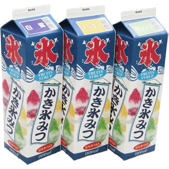 かき氷 シロップ ミツモト 氷みつ各種 1.8L いちご レモン メロン