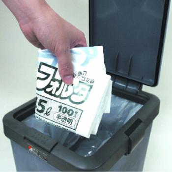 環境にやさしいゴミ袋 フォルタ F-4C 45L 0.03mm 100枚入 透明|modern-pro|03