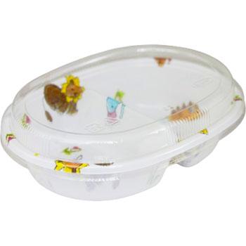 エフピコ 弁当容器 業務用 ミニ-2-B どうぶつ 透明蓋付 50個入