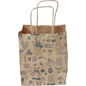 ベルベ 紙袋 T−2 No,1234 ベアコレクション 青 25枚 手提