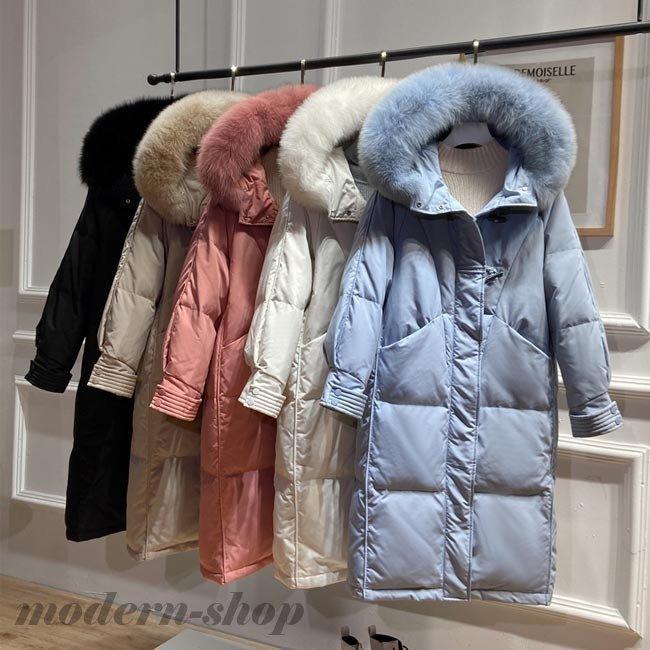 注目の福袋 ファー キルティングコート フード付きダウンコート 冬 コート レディース ダウンコート アウター お洒落 ロングコート 防寒服 冬コート 通勤 ダウンコート カラー ブルー Vesismin Com