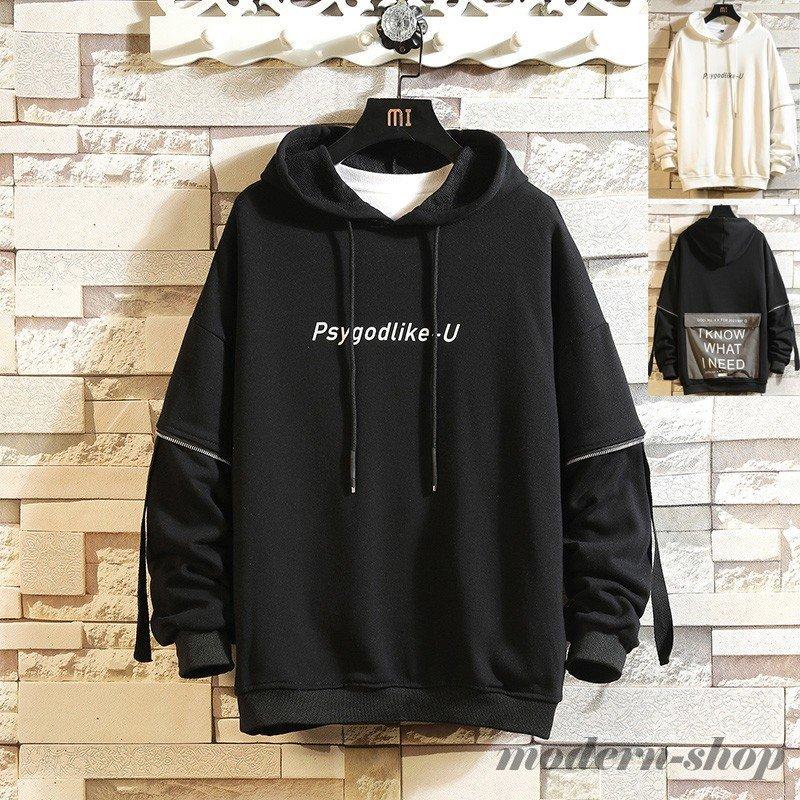 長袖パーカー メンズ 袖切り替え 後ろポケット パーカー プルオーバーパーカー フード付き トップス トレーナー スポーツ スウェットパーカー Ghsxh14 Gm モダンショップ 通販 Yahoo ショッピング