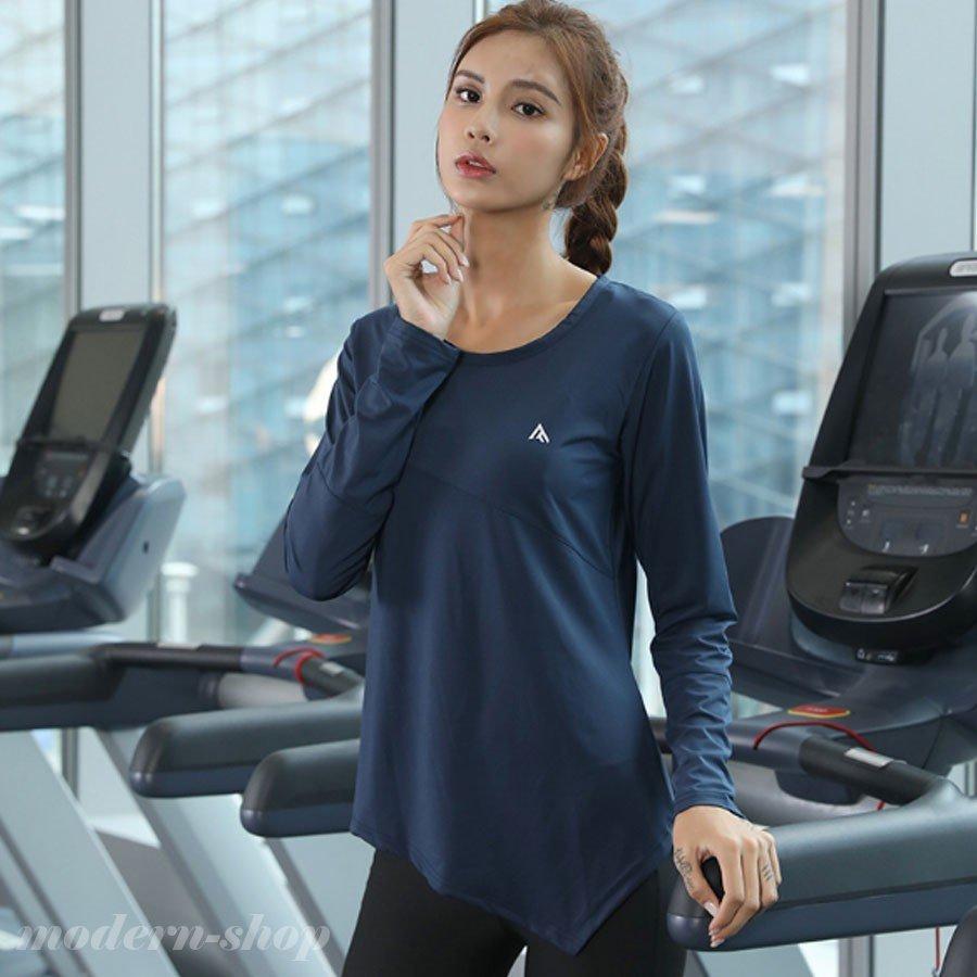 ヨガウェア レディース トップス 長袖 Tシャツ スポーツウェア ランニング フィットネス 超軽量 吸汗速乾 一部予約販売